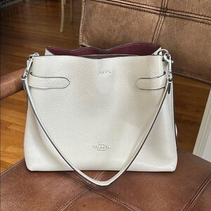 Coach Pink Beige Leather Women's Bag